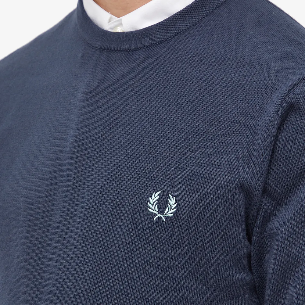 Fred Perry Classic Crew Neck Jumper Shaded Navy